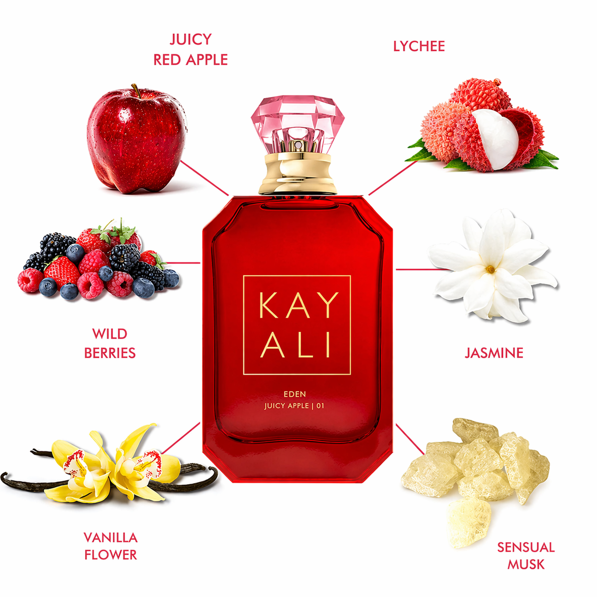 Kayali Eden Juicy Apple 01 EDP 3.4 oz – Fresh Fruity Perfume for Women